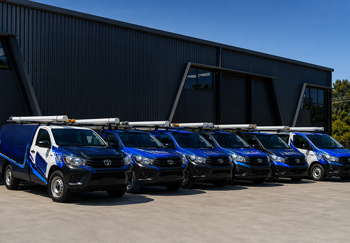 Fleet of Cronulla Blocked Drains plumbing vans