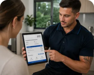 Going through the estimate with a Cronulla customer